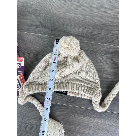 Heart to Tail Pet Winter Hats M/L Pink Cream Lot of 2 NEW NWT - Picture 5 of 6